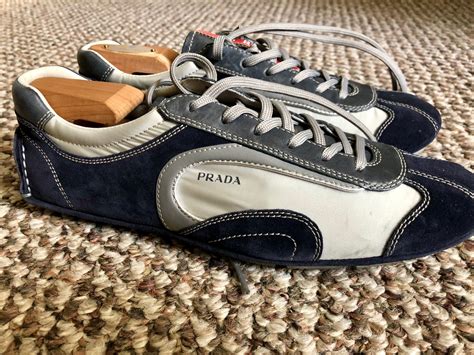 prada scarpe sneakers uomo in camoscio|prada men's formal shoes.